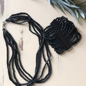 Beaded Necklace with Bracelet